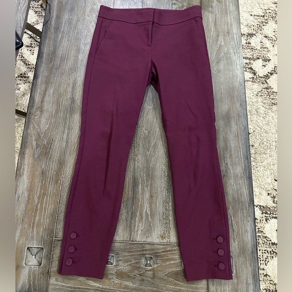 LOFT Pants - LOFT Burgundy Marisa Pants